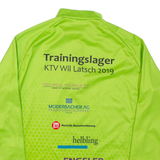 ANDEER Mens T-Shirt Green Long Sleeve 1/4 Zip S