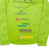 ANDEER Mens T-Shirt Green Long Sleeve 1/4 Zip S