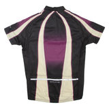 CATHEXIS Cycling Mens T-Shirt Purple 1/4 Zip 2XL