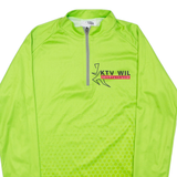 ANDEER Mens T-Shirt Green Long Sleeve 1/4 Zip XS