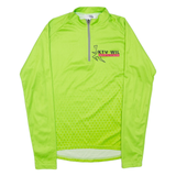 ANDEER Mens T-Shirt Green Long Sleeve 1/4 Zip XS