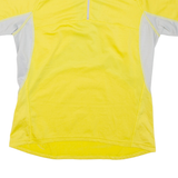 Cycling Womens T-Shirt Yellow 1/4 Zip M