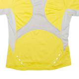 Cycling Womens T-Shirt Yellow 1/4 Zip M