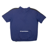 MAX DRIVE Cycling Mens T-Shirt Blue 1/4 Zip L