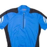 CROSSWAVE Cycling Mens T-Shirt Blue 1/4 Zip XL