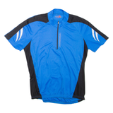 CROSSWAVE Cycling Mens T-Shirt Blue 1/4 Zip XL