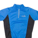LAKES Cycling Mens T-Shirt Blue 1/4 Zip M