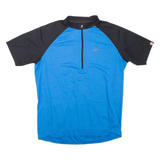 PROTECTIVE Cycling Mens T-Shirt Blue 1/4 Zip XL