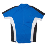 STOKE Cycling Mens T-Shirt Blue 1/4 Zip L