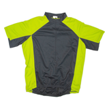 Cycling Mens T-Shirt Green 1/2 Zip XL