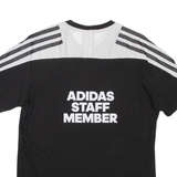ADIDAS Staff Member Mens T-Shirt Black Crew Neck M