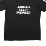 ADIDAS Staff Member Mens T-Shirt Black Crew Neck M