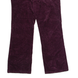 CALVIN KLEIN JEANS Womens Corduroy Trousers Purple Regular Flared W36 L31
