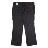 DICKIES Workwear Cargo Womens Twill Trousers Black Relaxed Straight W44 L33