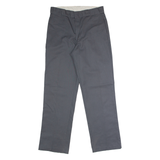 DICKIES Workwear Mens Twill Trousers Grey Regular Straight W33 L32