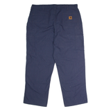 CARHARTT Dungaree Fit Carpenter Workwear Mens Canvas Trousers Blue Straight W38 L30