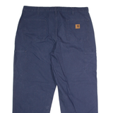 CARHARTT Carpenter Workwear Mens Canvas Trousers Blue Relaxed Straight W38 L30