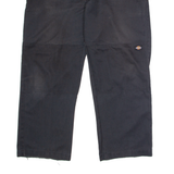 DICKIES Workwear Mens Twill Trousers Black Loose Straight W42 L30