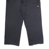 DICKIES Workwear Mens Twill Trousers Black Loose Straight W42 L30