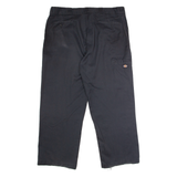 DICKIES Workwear Mens Twill Trousers Black Loose Straight W42 L30