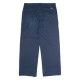 DICKIES Workwear Mens Trousers Blue Regular Straight W36 L30