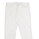 RALPH LAUREN SPORT Womens Trousers White Regular Straight W34 L26