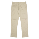 DICKIES Mens Twill Trousers Beige Regular Skinny W31 L32