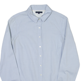 TOMMY HILFIGER Womens Plain Shirt Blue Long Sleeve S