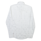 TOMMY HILFIGER Womens Shirt White Crazy Pattern Long Sleeve UK 4
