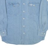 DOCKERS Womens Plain Shirt Blue Long Sleeve L