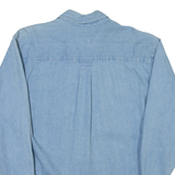 DOCKERS Womens Plain Shirt Blue Long Sleeve L