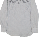 DIESEL Mens Shirt Grey Striped Long Sleeve M