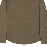 CALVIN KLEIN JEANS Mens Plain Shirt Green Long Sleeve L