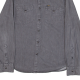 LEE Mens Plain Shirt Black Long Sleeve S