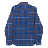 LEVI'S Mens Flannel Shirt Blue Check Long Sleeve S