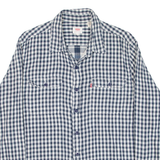 LEVI'S Mens Shirt Blue Gingham Long Sleeve XL