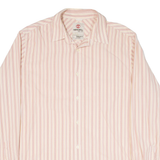 TIMBERLAND Mens Shirt Red Striped Long Sleeve L