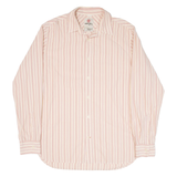 TIMBERLAND Mens Shirt Red Striped Long Sleeve L