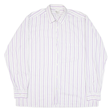 KANDAHAR Mens Shirt Purple Striped Long Sleeve XL
