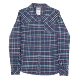 HELLY HANSEN Womens Shirt Blue Check Long Sleeve S