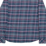 HELLY HANSEN Womens Shirt Blue Check Long Sleeve S