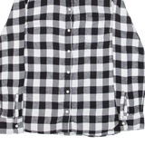 GAP Womens Flannel Shirt White Gingham Long Sleeve S