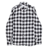 GAP Womens Flannel Shirt White Gingham Long Sleeve S