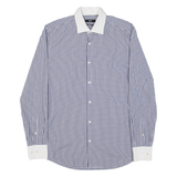 HUGO BOSS Slim Fit Mens Shirt Blue Check Long Sleeve S