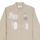 LA MARTINA Womens Plain Shirt Beige Long Sleeve S