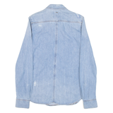 G-STAR RAW Distressed Womens Denim Shirt Blue Long Sleeve XS