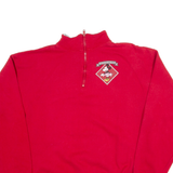 DISNEY Minnie Mouse Womens Sweatshirt Red 1/4 Zip ONE SIZE