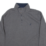 NAUTICA Womens Sweatshirt Grey 1/4 Zip XL