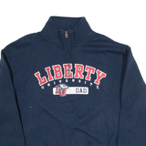 JANSPORT Liberty University Mens Sweatshirt Blue 1/4 Zip USA XL