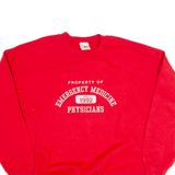 Emergency Medicine Womens Sweatshirt Red 90s XL